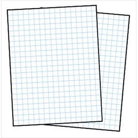 School Smart School Smart 085280 3-Hole Punched Double Sided Graph Paper With Chipboard Back; White 85280